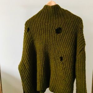 Zara Oversized Ripped Knitted Sweater